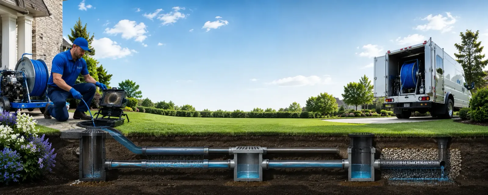 Outdoor drain cleaning information for Rosedale, IN